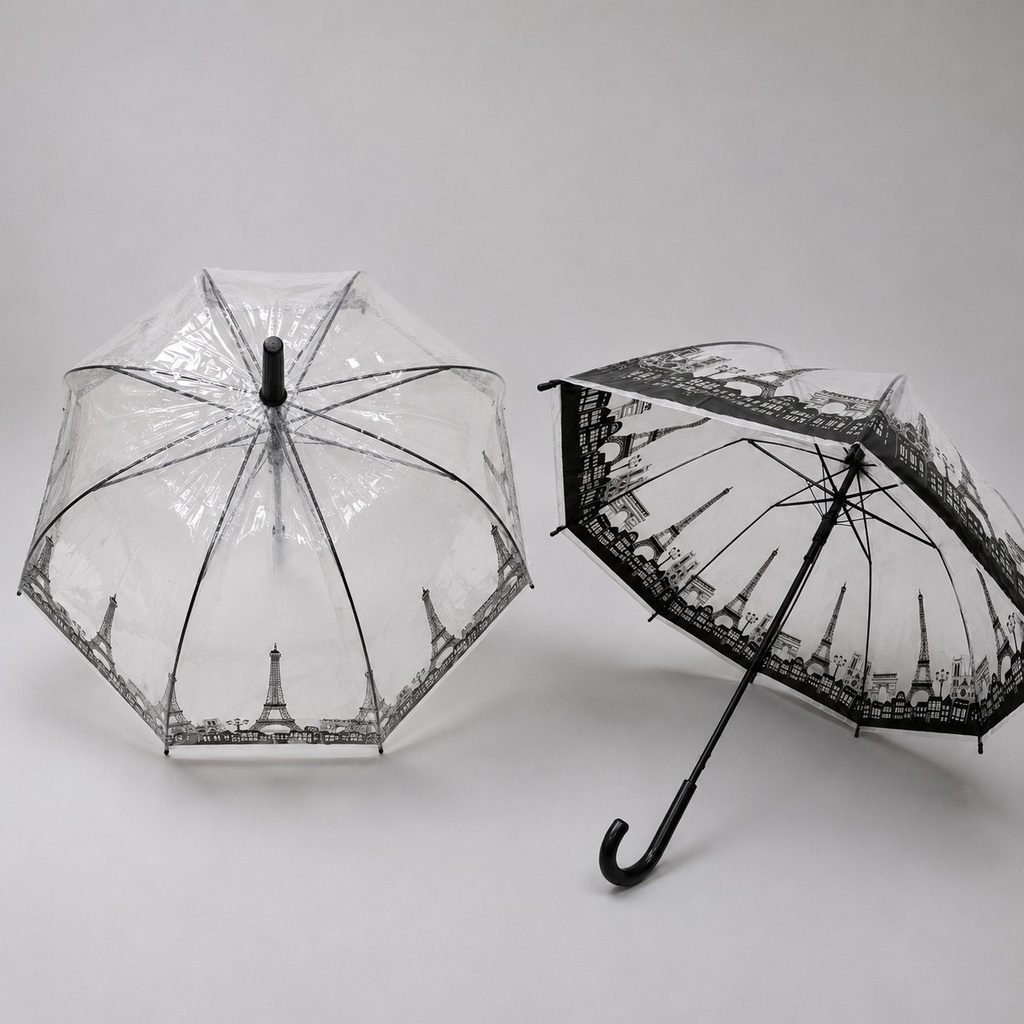 Umbrella, Silver with  black
