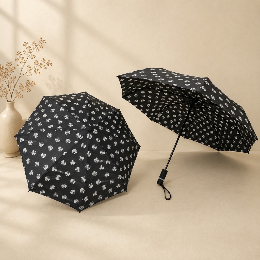 Umbrella, Black with white