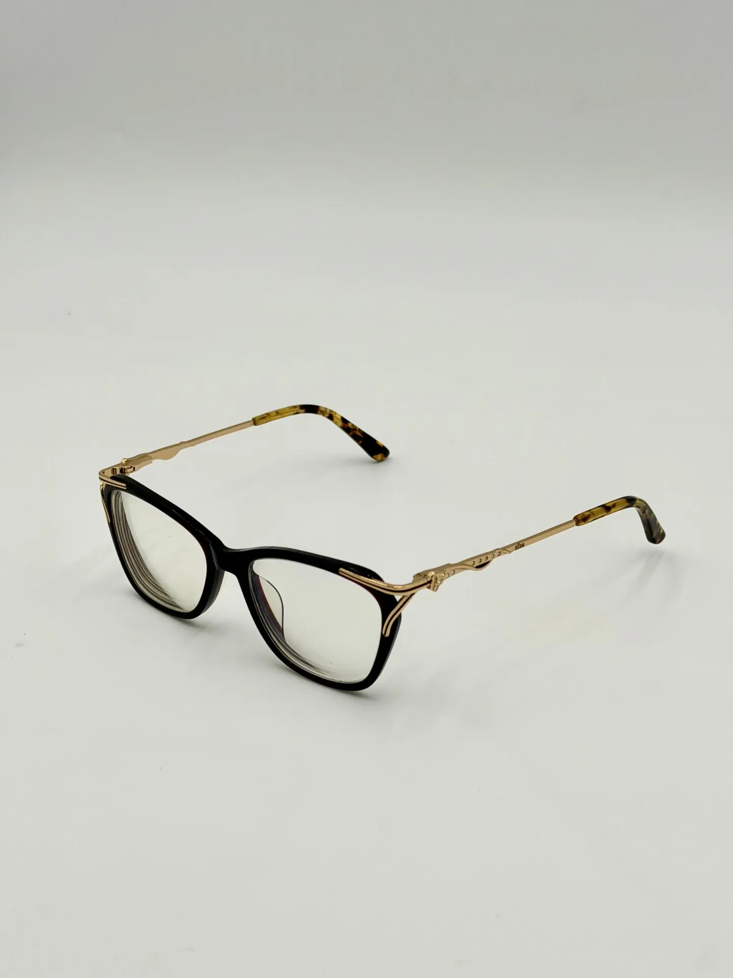Eyeglasses frame, China, Gold black, Woman