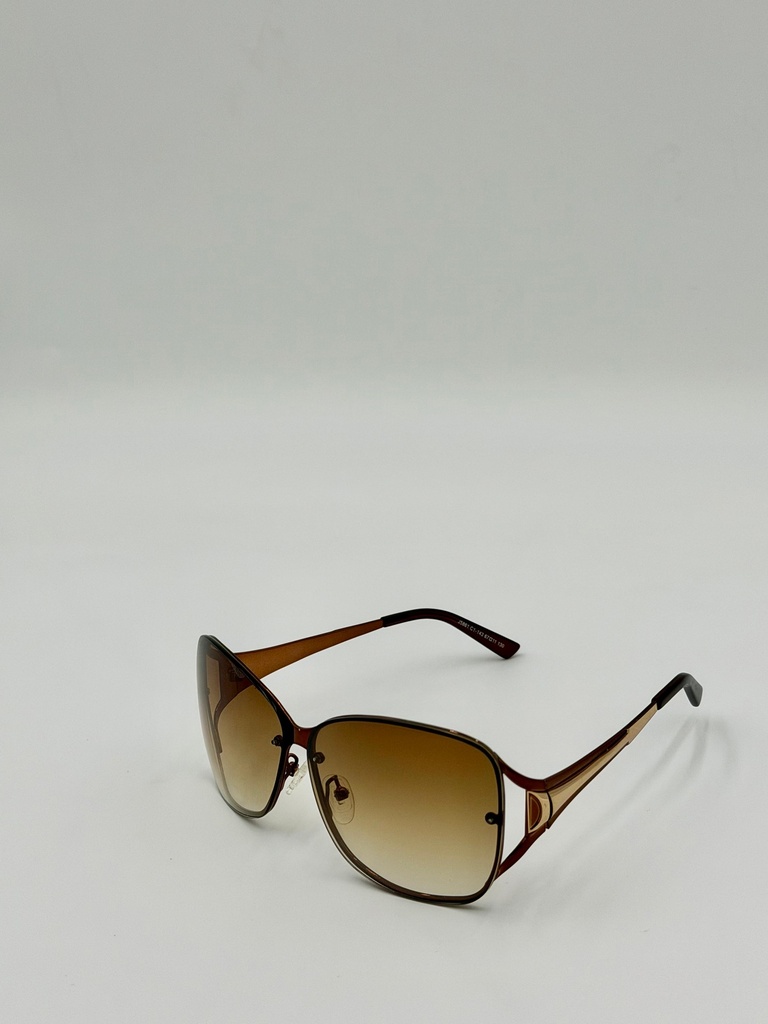 Sunglasses, Langtemeng, Brown, Woman