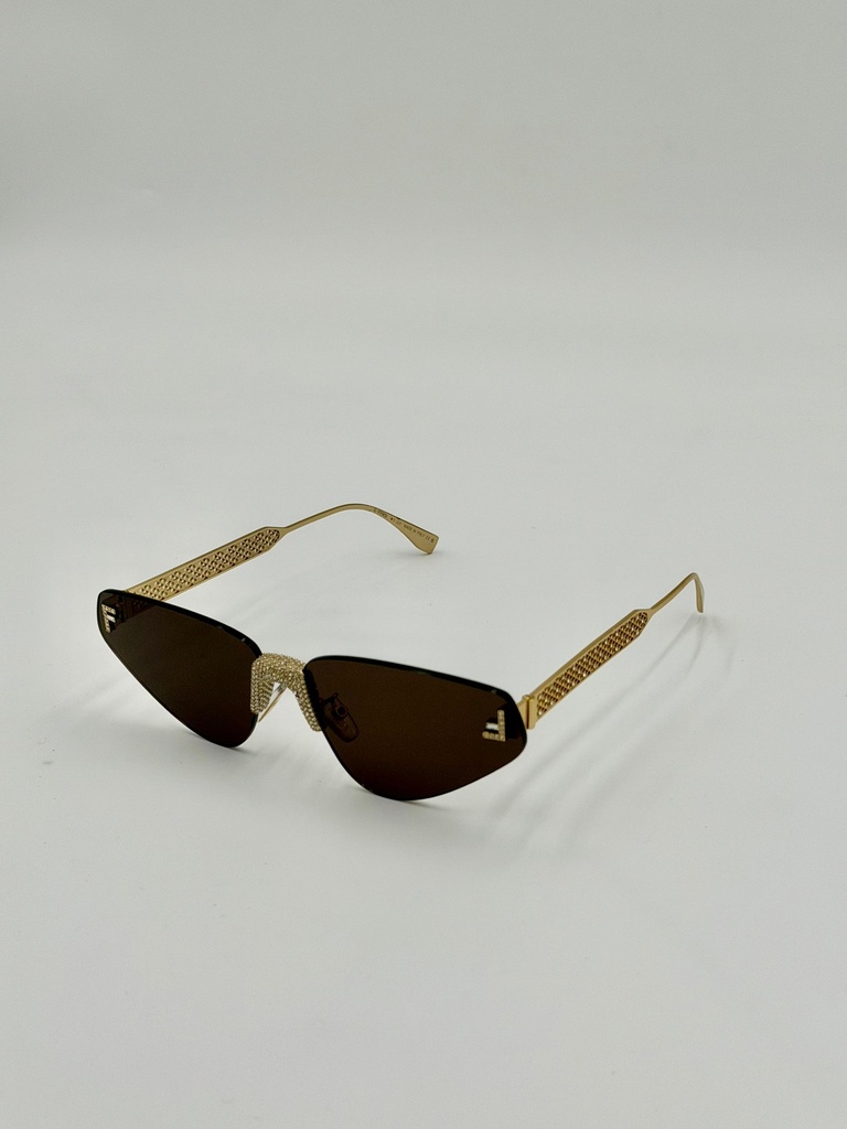 Sunglasses, Fendi, Gold Black, Woman