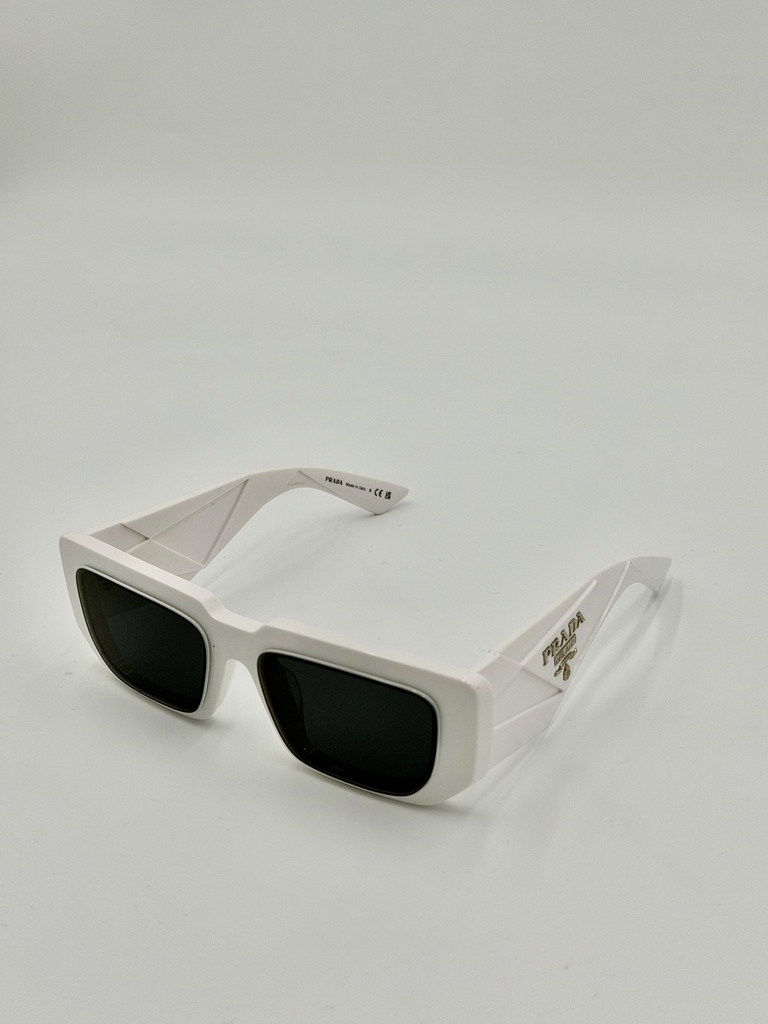 Sunglasses, Prada, White, Woman