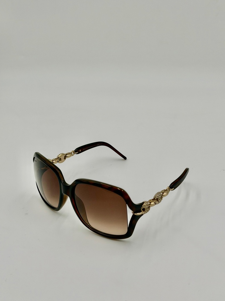 Sunglasses, Gucci, Brown, Woman