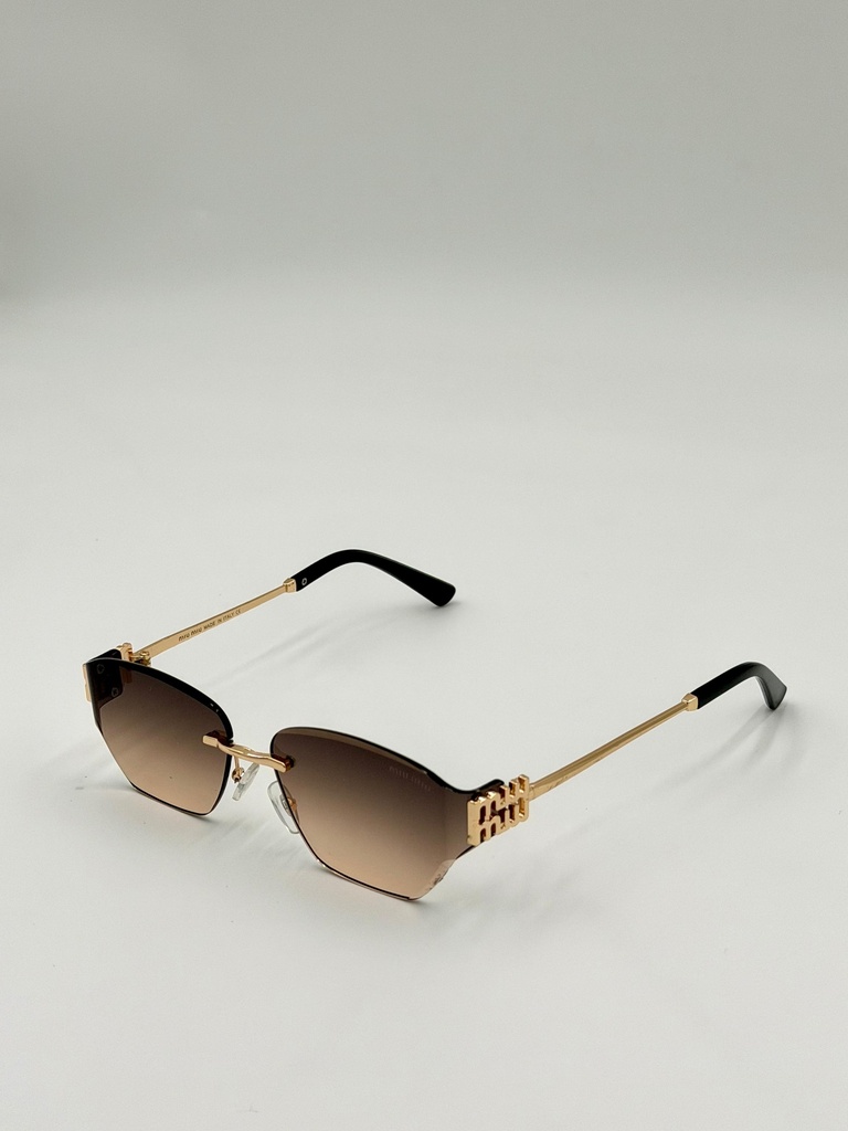Sunglasses, MIUMIU, Black gold, Woman