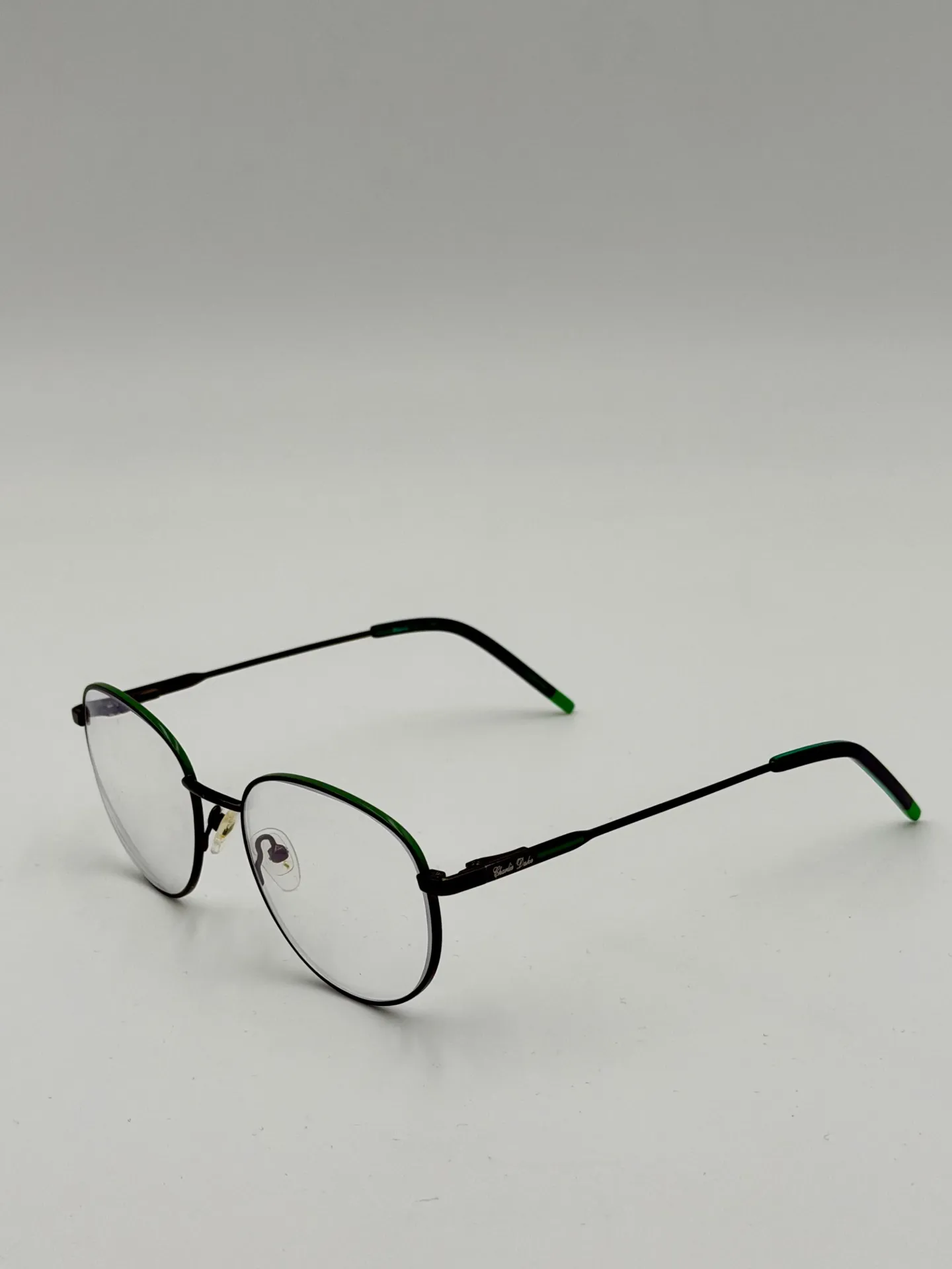 Eyeglasses frame, Charlie dukes, Green with black, Men
