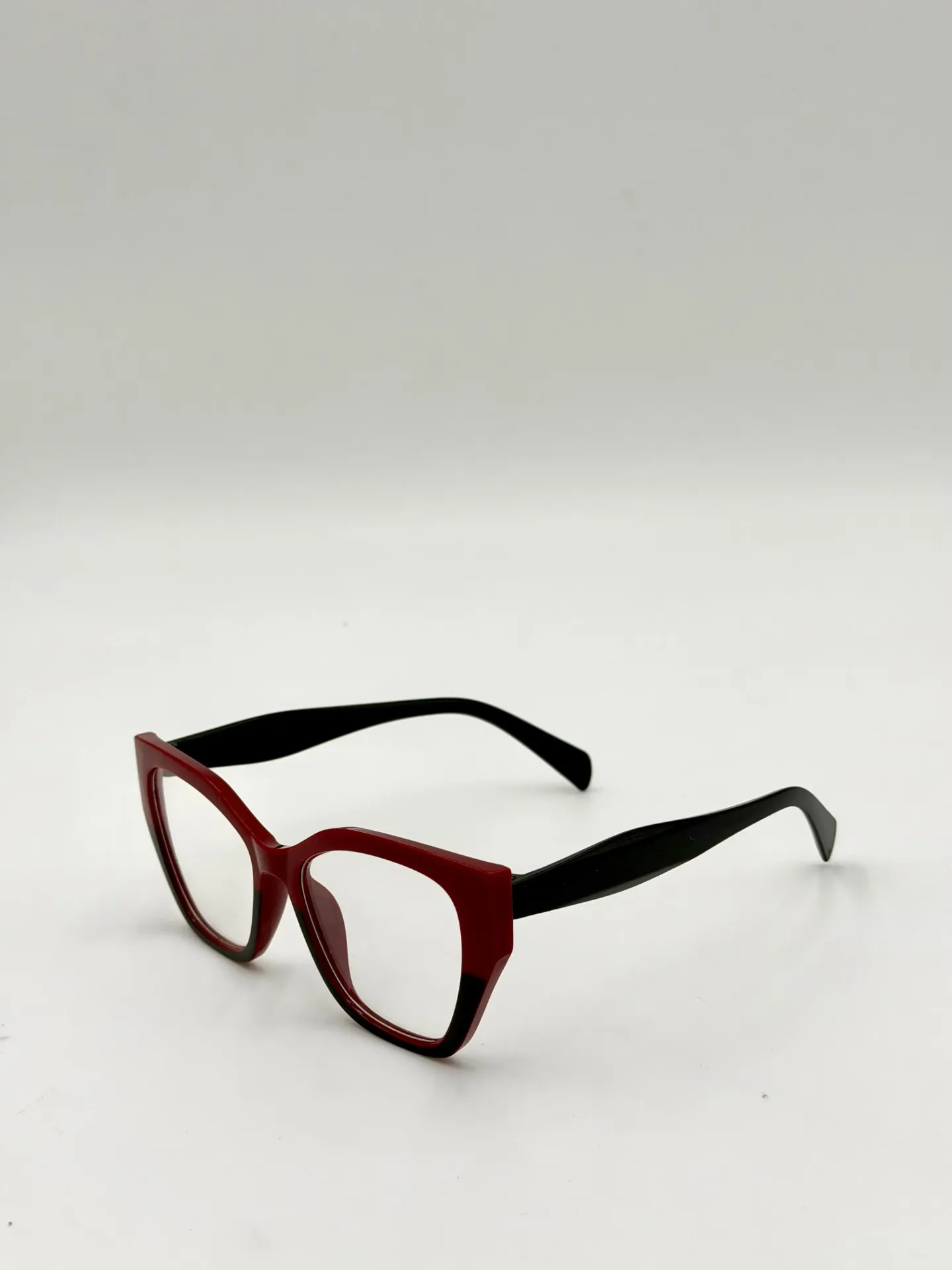 Eyeglasses frame, China, Black with red, Woman