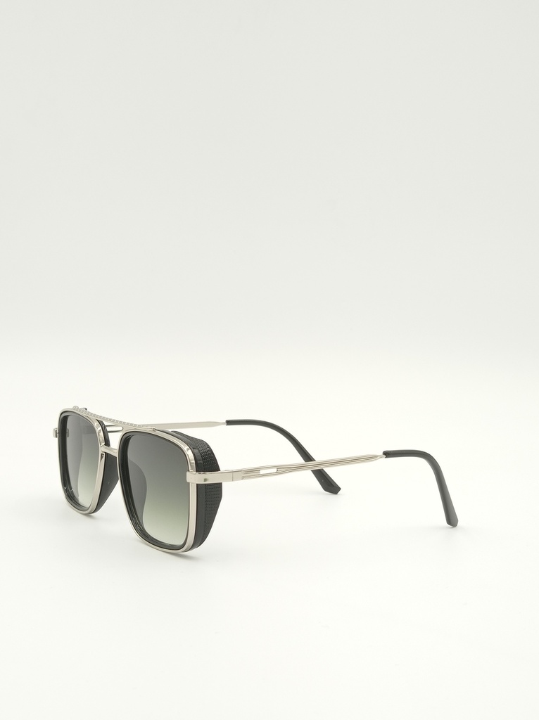 China Sunglasses, Black&Silver, Male