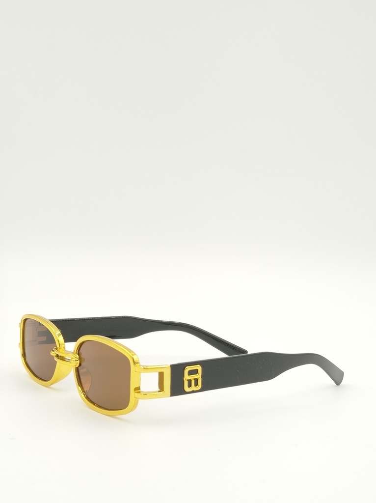 China Sunglasses, Gold&Black. Female
