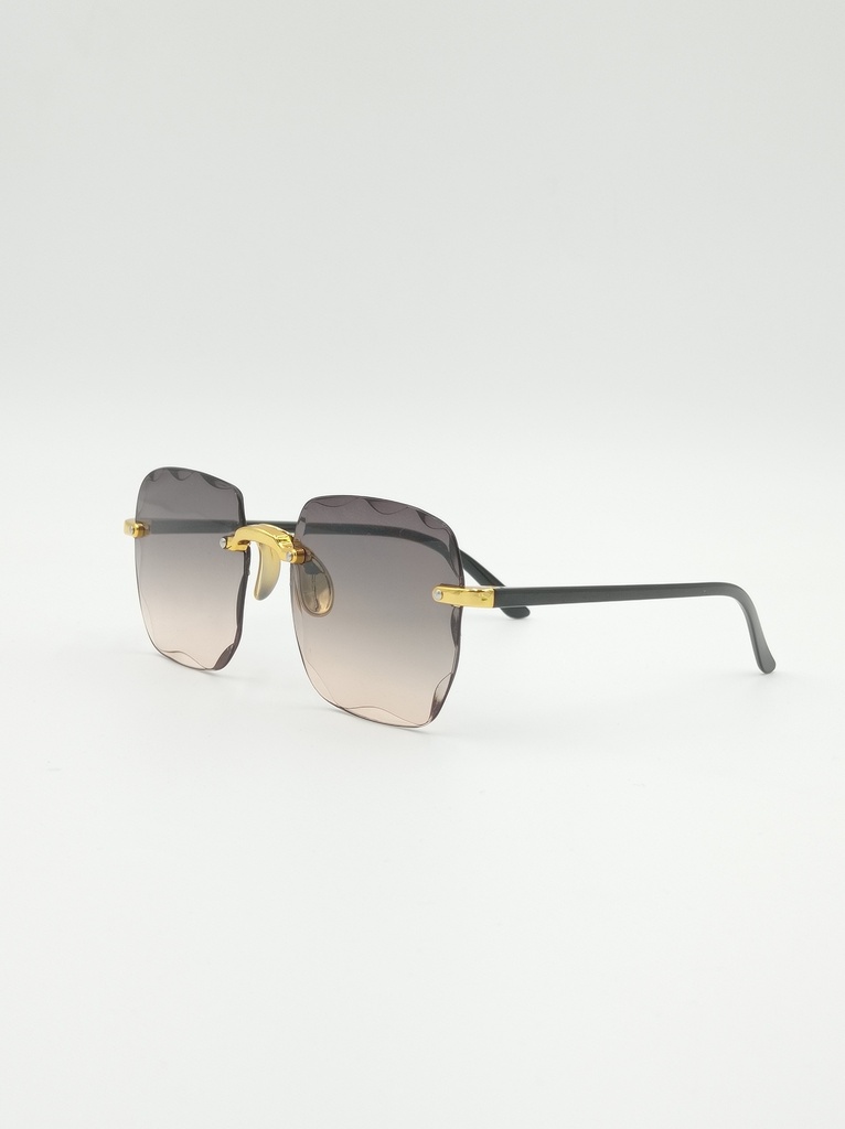 China Sunglasses, Gold&Black. Female