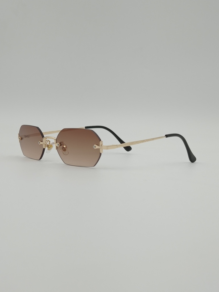 China Sunglasses, Gold&Brown, Female