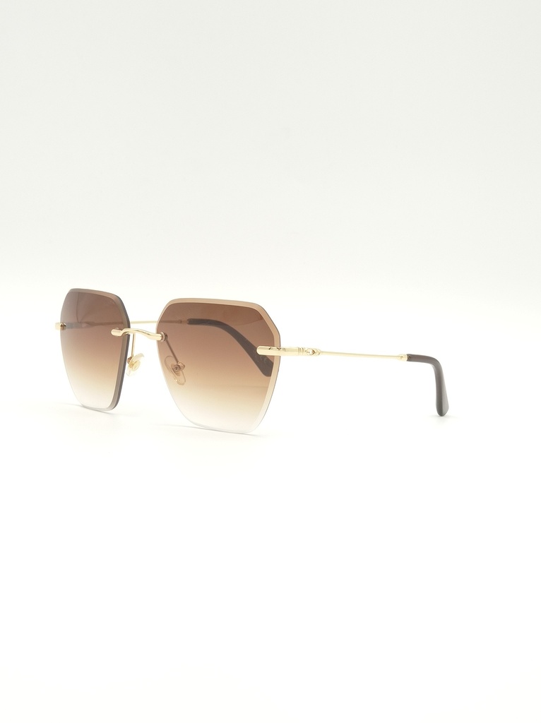 China Sunglasses, Gold&Brown, Female