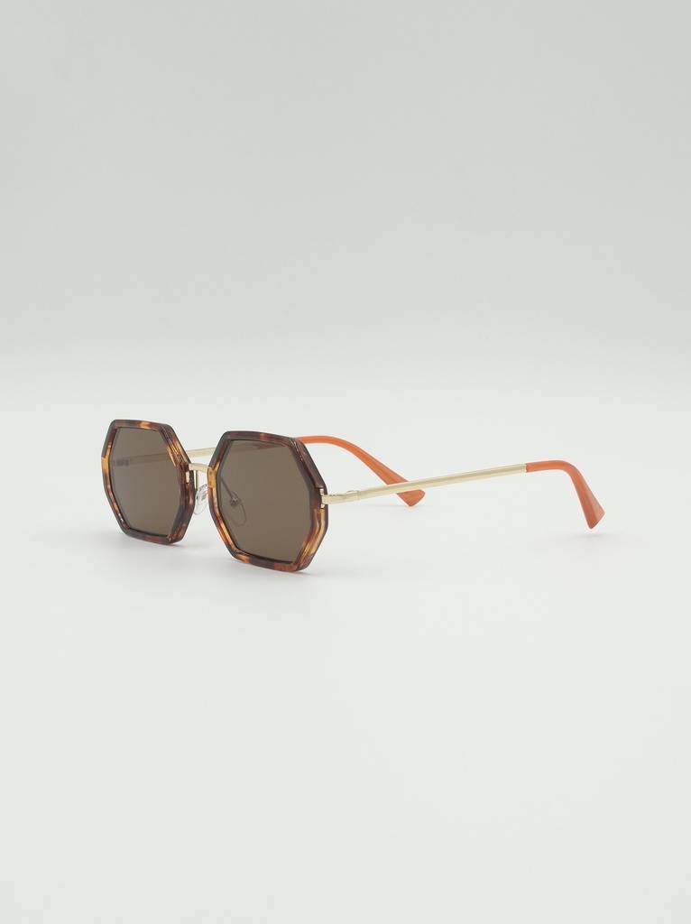 Zara China Sunglasses, Brown, Female