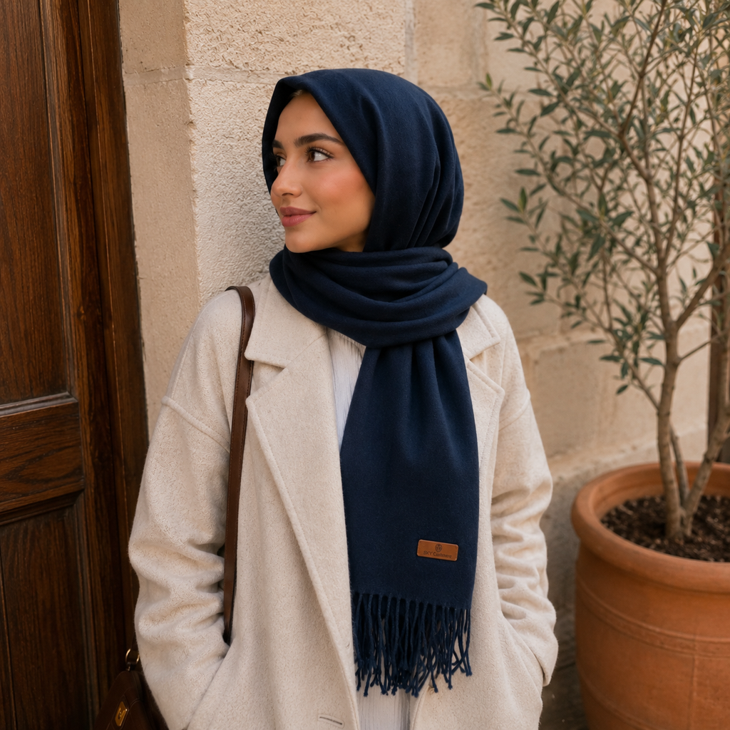 Sky Cashmere Scarf, size