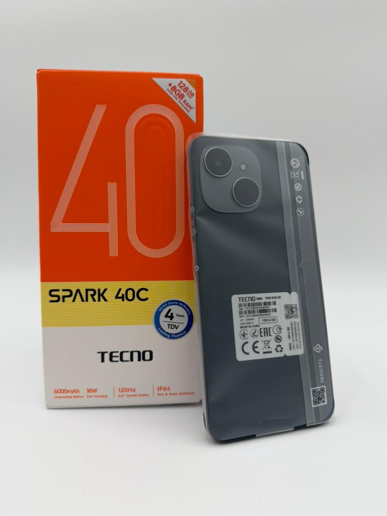 Mobile, Spark 40c Tecno, 128GB+8GB RAM, INK Black