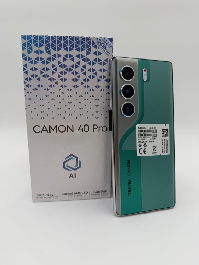 Mobile, Camon 40 pro, 256GB+24GB RAM, Green