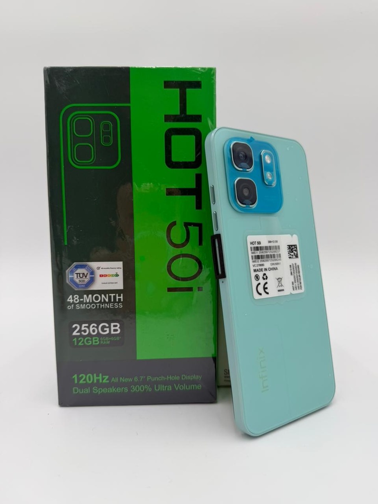 Mobile, Hot50i, 256GB+12GB RAM, Blue